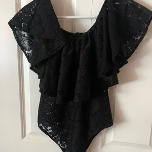 Black lace bodysuit